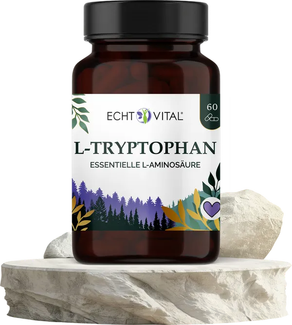 L-Tryptophan aus pflanzlicher Fermentation – Originalpackung von Echt Vital