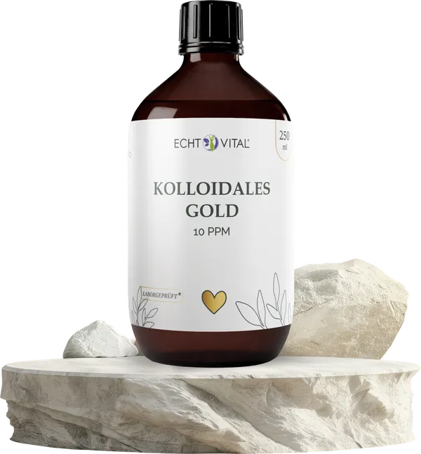 Kolloidales Gold 10 ppm – Originalpackung von Echt Vital